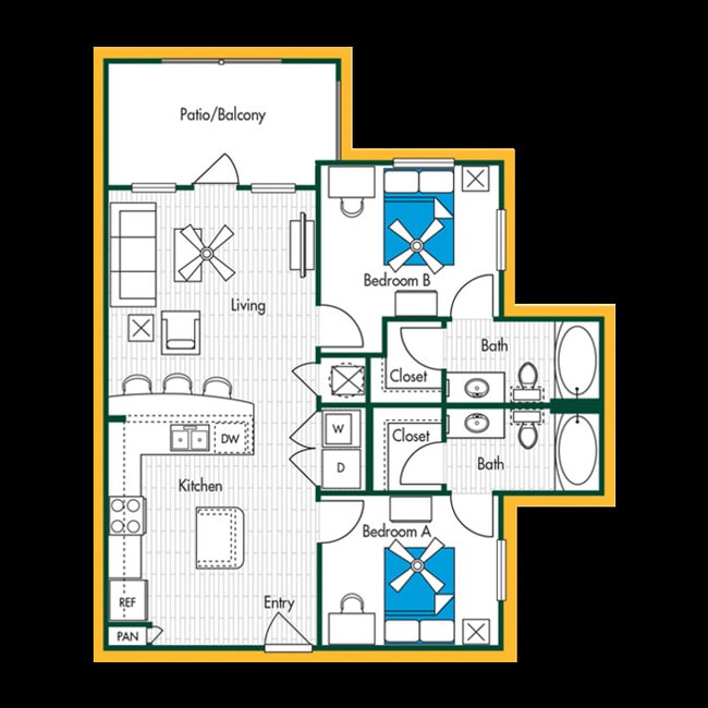 Floorplan - Domain at Waco- STUDENT LIVING