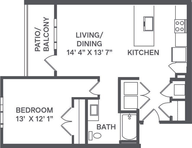 Floorplan - Upland Flats Luxury Apartments