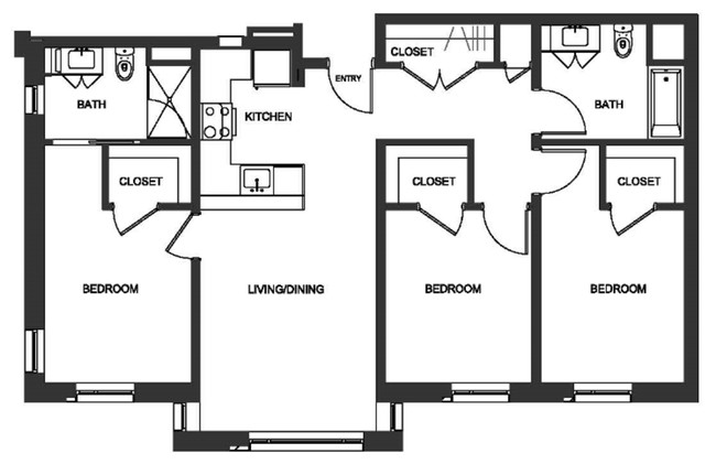 Floorplan - Camden Street Apartments