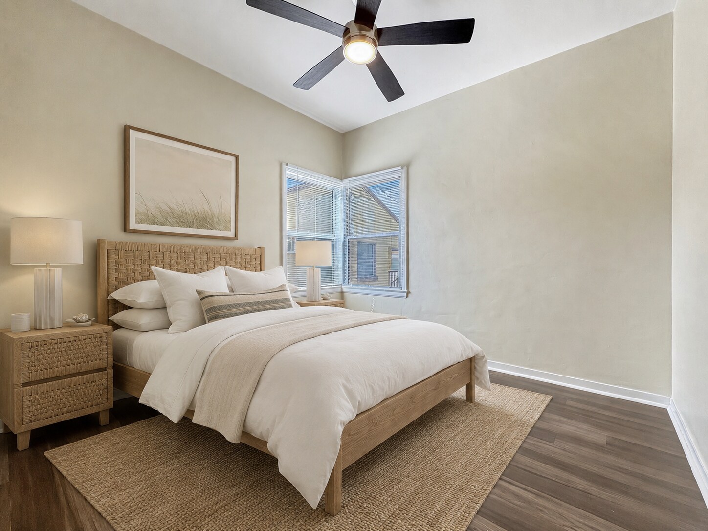 Digitally staged bedroom - 803 W Glenoaks Blvd