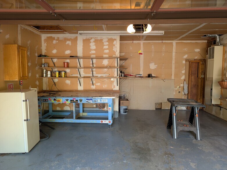 front garage with work bench - 28 James Circle