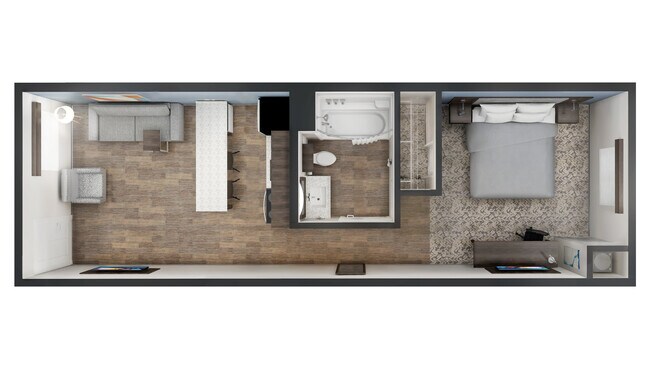 King Suite - Floorplan - stayAPT Suites - Raleigh-Durham