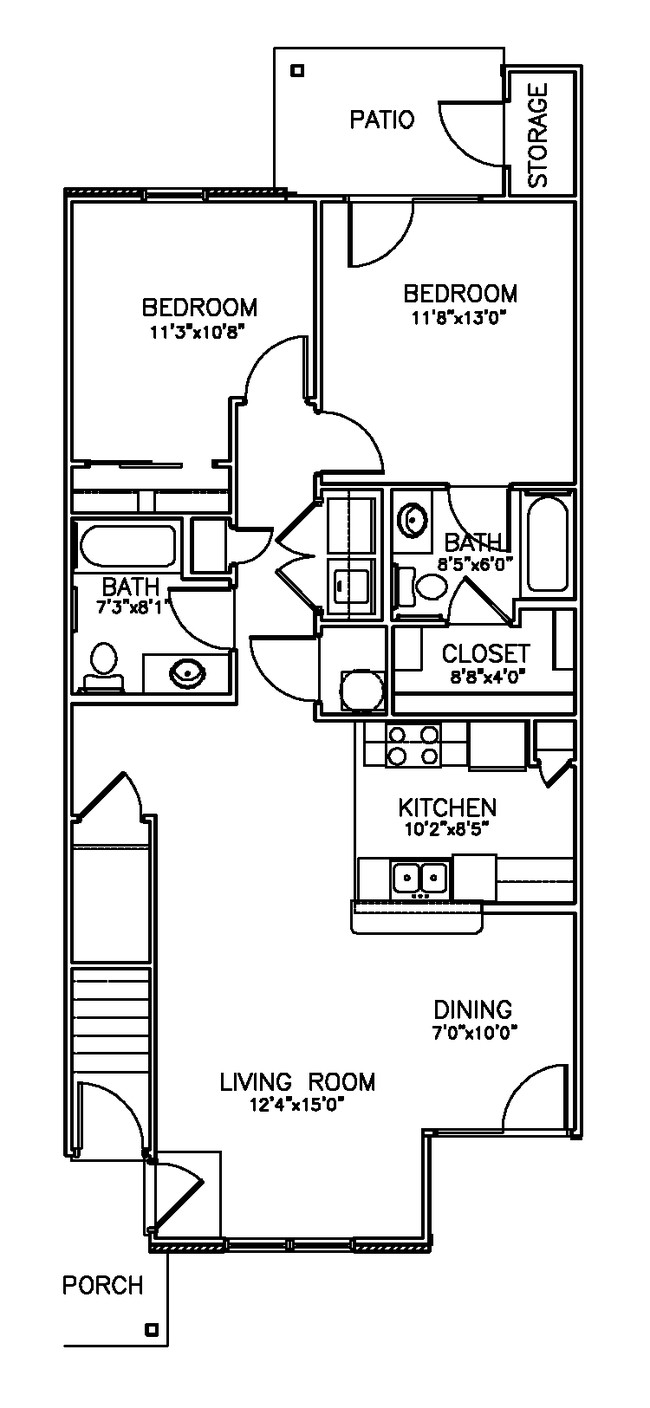 2BD/2BA - Cross Creek Apartment Homes