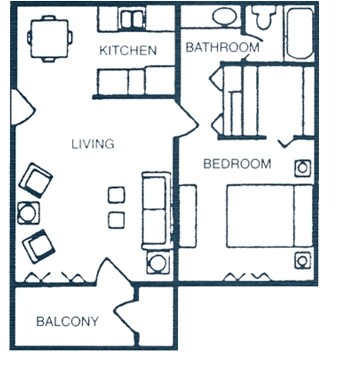 1BR/1BA - Fox Point Apartments