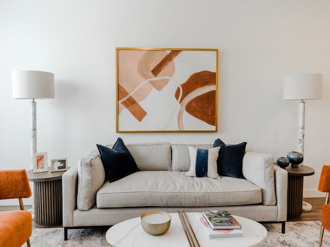 Living Room Couch - The Hudson Townhomes