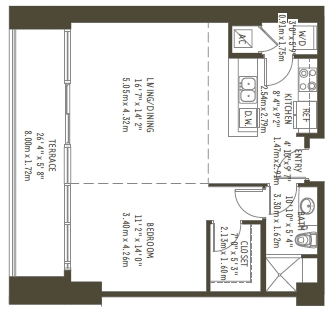 1BR/1.5BA - Midtown 4