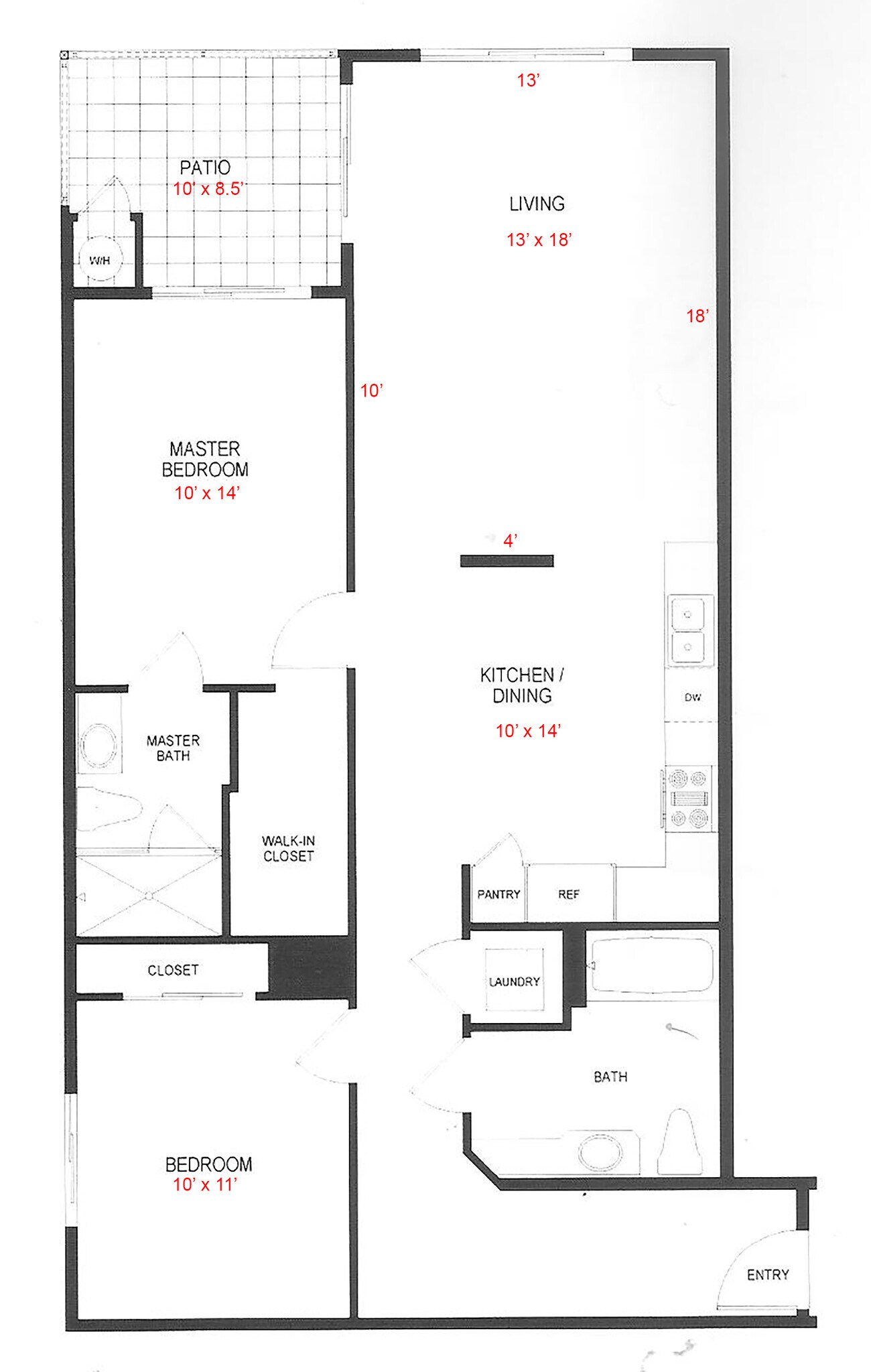 Floorplan with dimensions - 2978 Ripple Pl