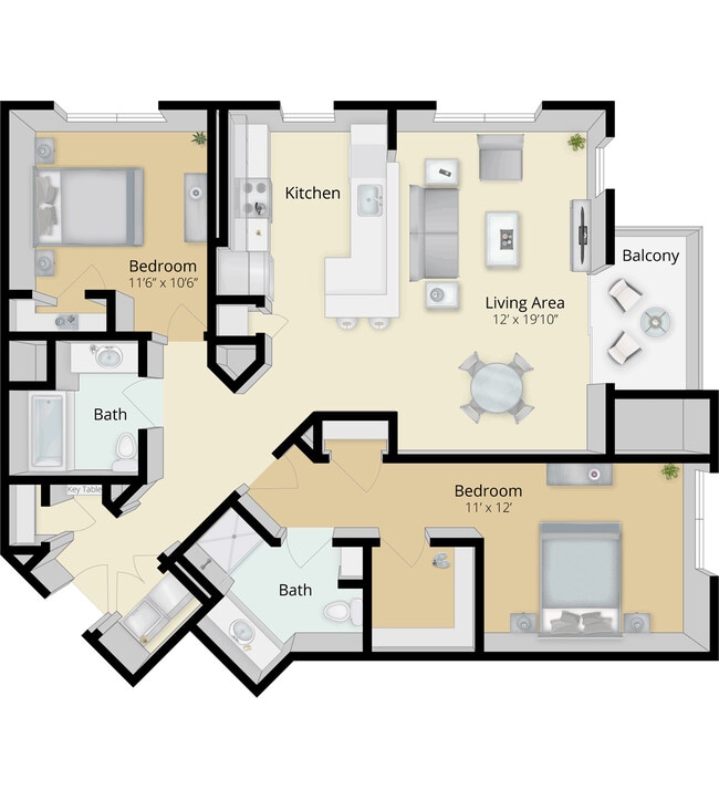 Floorplan - Cirrus Apartments