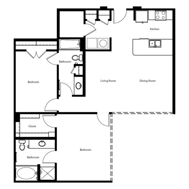 Gallery At Turtle Creek - A6E - 2 Beds - 2 Baths - 1166 Sq. ft. - Gallery At Turtle Creek