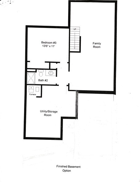 Basement floor plan - 1501 N Cedar Ave