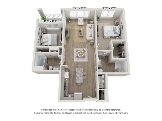 Floorplan - The Reef at Riviera 62+ Apartments