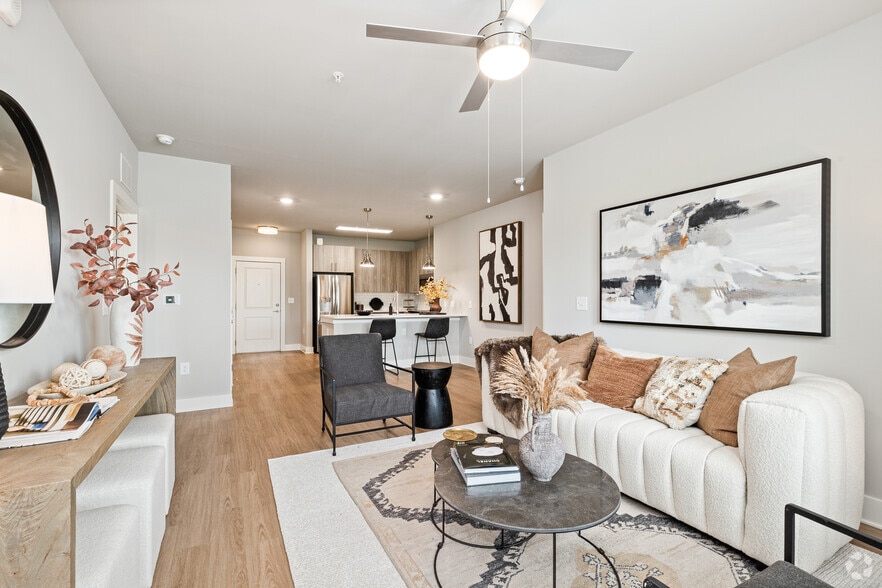 2BR, 2BA - 1,265SF - Living Room - The Beacon at 331 Apartments