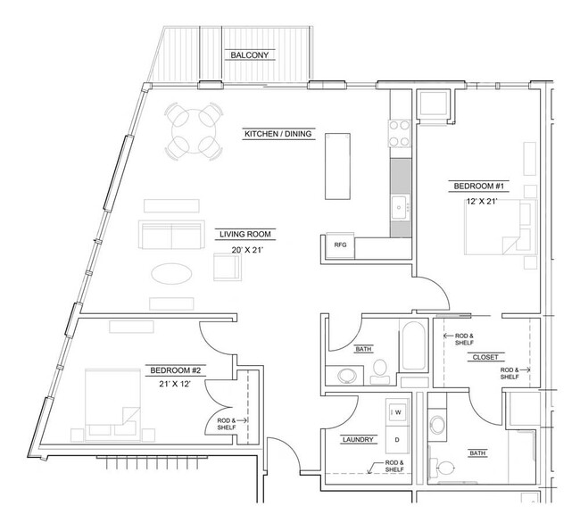 1,440 sqft - The Quentin