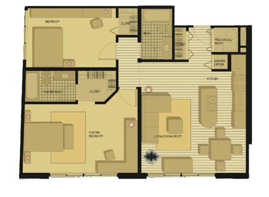 2BR/2BA - Metropolitan Park Apartments