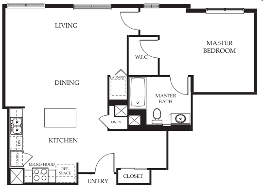 1BR/1BA - Skyline at Tamien Station Apartments