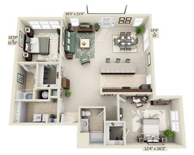 Two Bedroom B2M - Bell Arlington Ridge