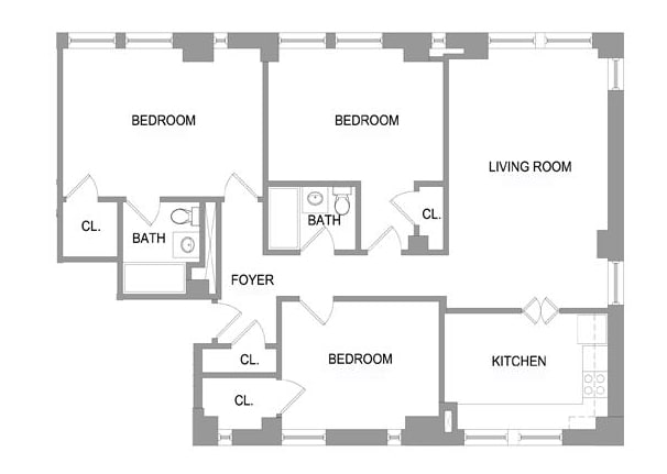 3BR/2BA - 15 Park Avenue