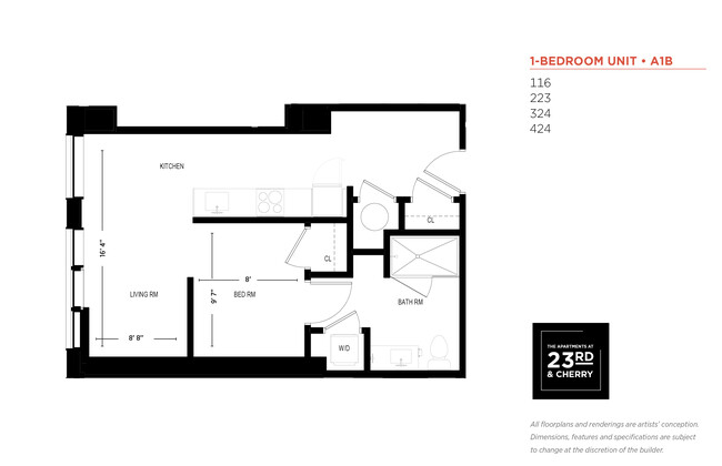 Floorplan - The Apartments @23rd &Cherry