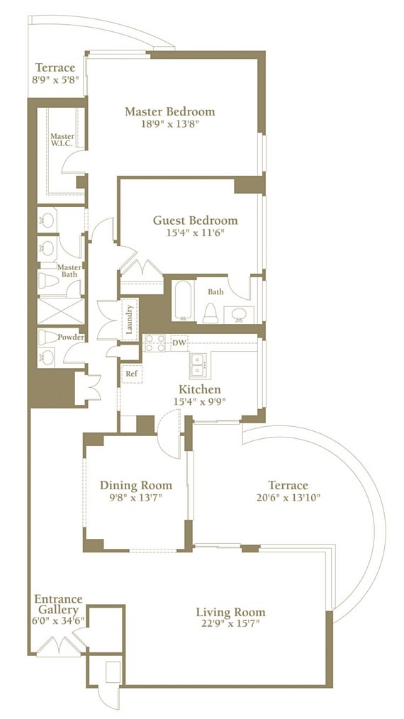 2BR/2.5BA - Breakers Row