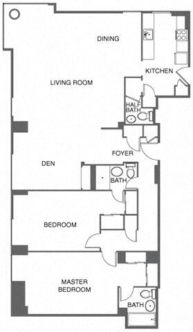 Floorplan - 1000 Chestnut Street Apartments