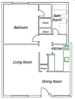 1BR/1BA - The Pines at Manhattan