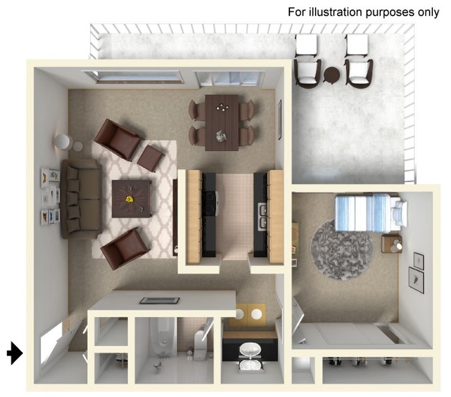 Floorplan - Los Arbolitos Apartments, Riverside