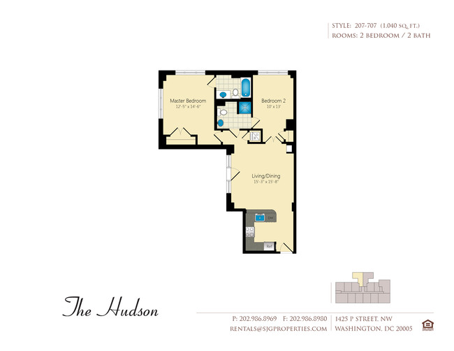 Floorplan - The Hudson Apartments