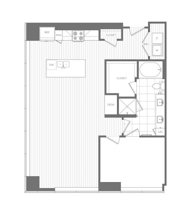 M - 1 Bedroom / 1 Bath - Hanover Brazos Street