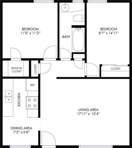 2x1 Apartment - Pebble Creek