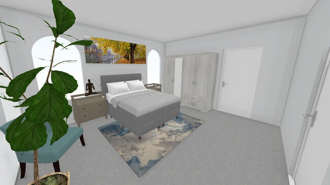 Bedroom 1 - 4th St Apartments