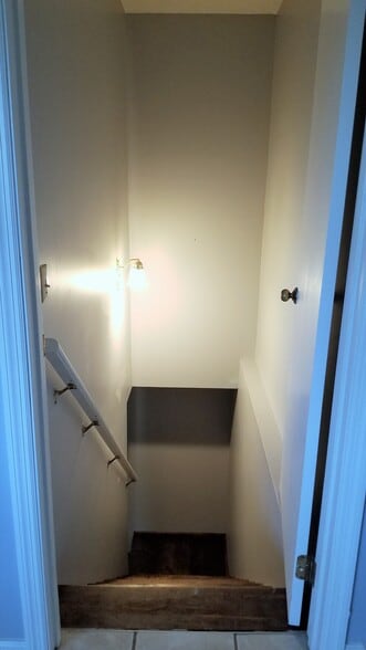 Stairs leading to downstairs living area - 2361 Forge Hideaway Loop