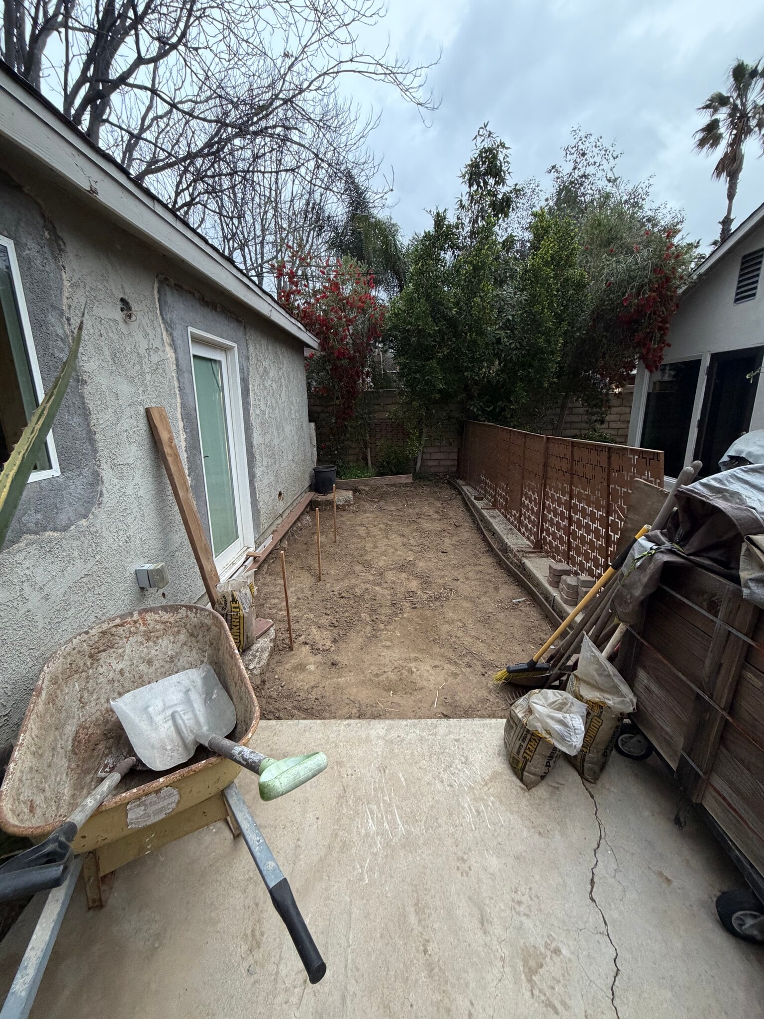This is the front porch and will have pavers and a deck - 7711 Owensmouth Ave