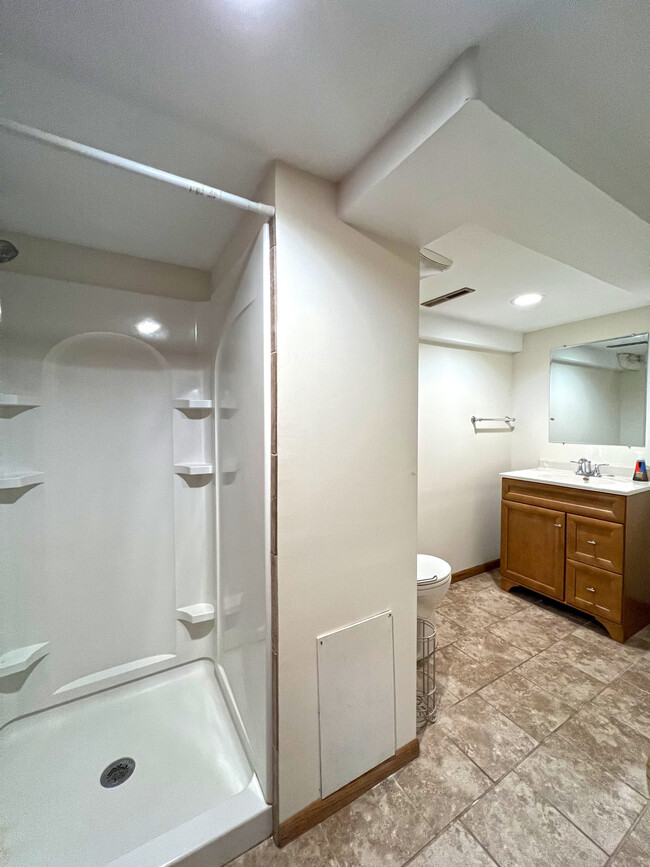 Basement bathroom with shower. - 1060 21st Ave SE