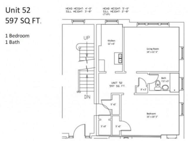 Floorplan - 50 Broadway Apartment Homes