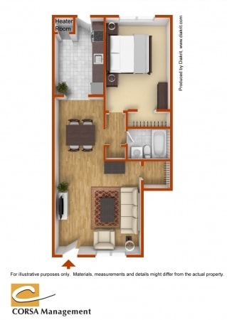 1BR/1BA - Lynnebrook Gardens Apartments