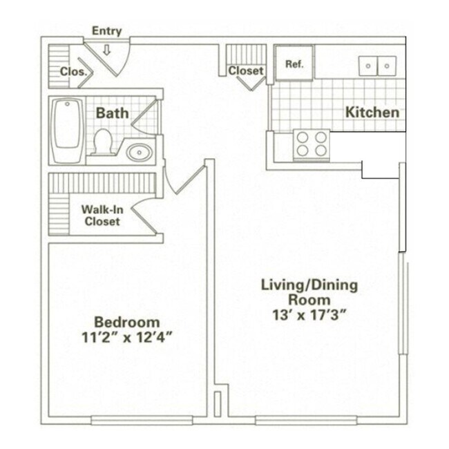 Floorplan - Oak Park City Apartments