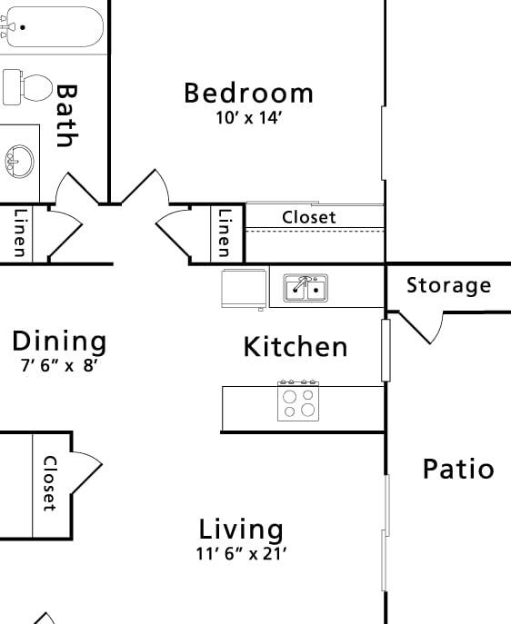 1BR/1BA - Silverado