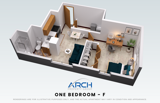 115-F-Floor Plan - The Badger Den on Gilman