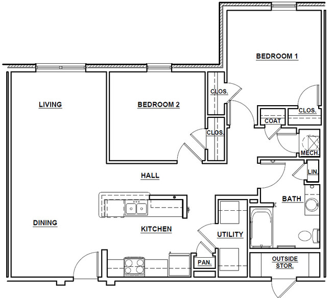 Two Bedroom - Cedar Trace