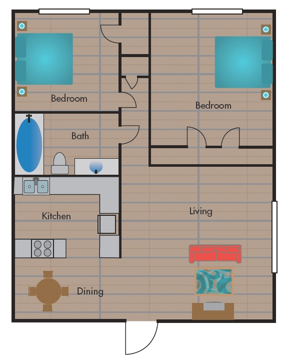 Floorplan - Jewel Apartment Homes