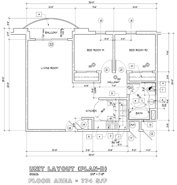 Two Bedroon - Plan D - Miramar Village Apartments