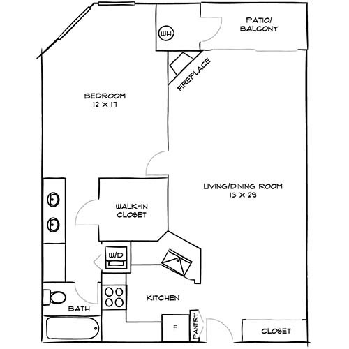 Floorplan - Hillcreste Apartment Homes