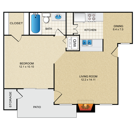 Floorplan - Creekview Apartments