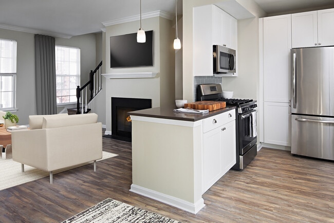 Kitchen, Living, and Dining Area - Avalon Townhome Collection Florham Park