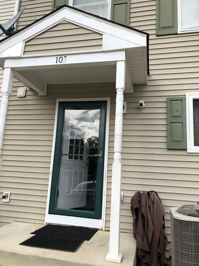 Rear door from kitchen to 2 parking spots - 103 Clay St