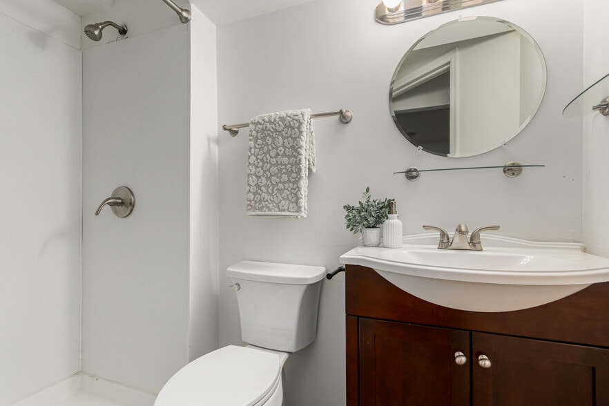 3/4 bath in the lower level - 1451 S Quitman St