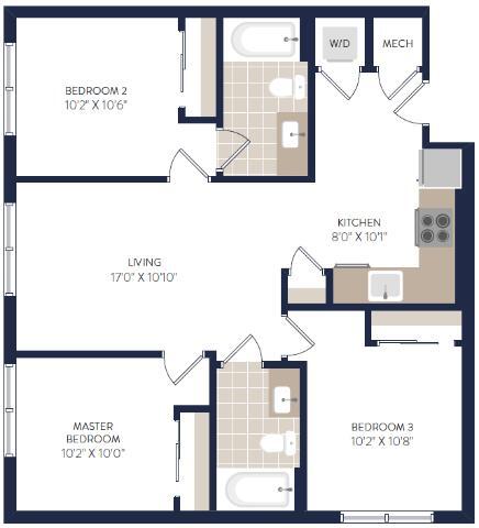 Floorplan - Rise Temple I & II Property List - RentCafe USE ONLY