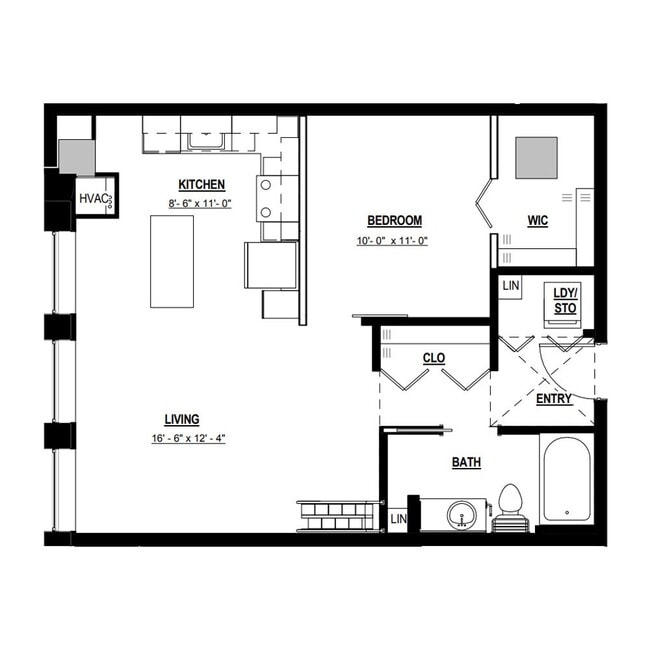 Floorplan - Parisian on Vine Apartments