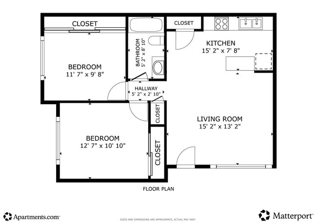 2BR, 1BA - 715SF - Marina Del Sol Apartments