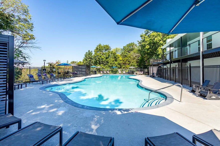 The Jax, Nashville, TN, Resort Style Pool and Cabanas - The Jax